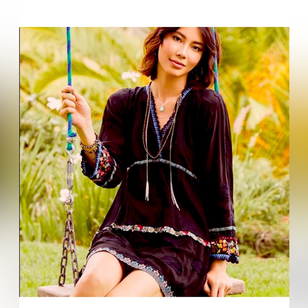 Johnny Was black tunic shirt/dress